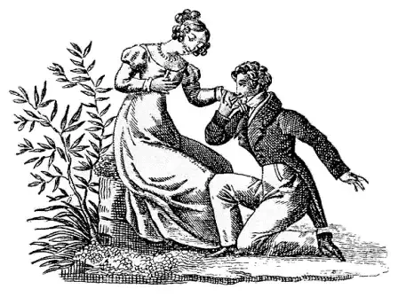 1815 regency proposal woodcut