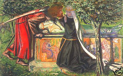 dante gabriel rossetti king arthurs tomb canvas print 24