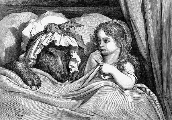 GustaveDore She was astonished to see how her grandmother looked