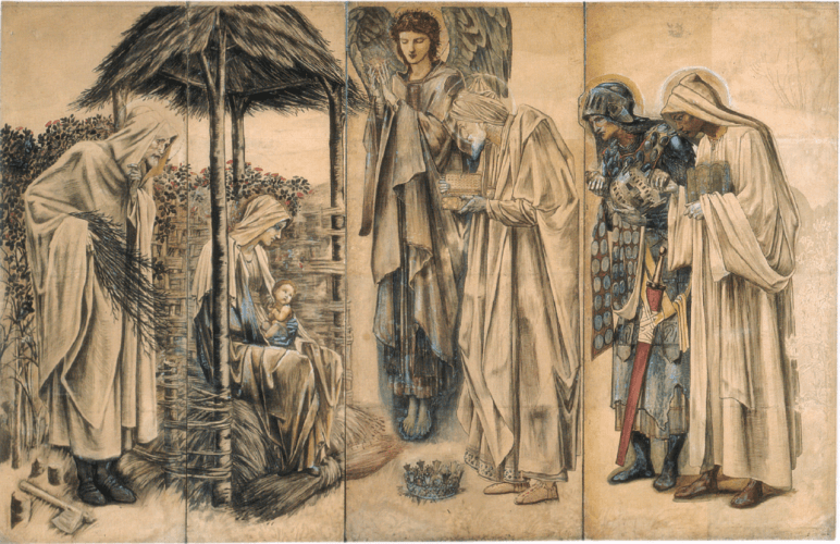 L'adorazione dei magi (Star of Bethlehem) di Edward Burne-Jones, uno dei dipinti di prova per l'arazzo.