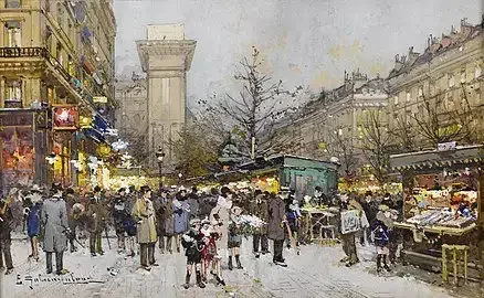Eugène Galien-Laloue la neve nell'arte del 1800