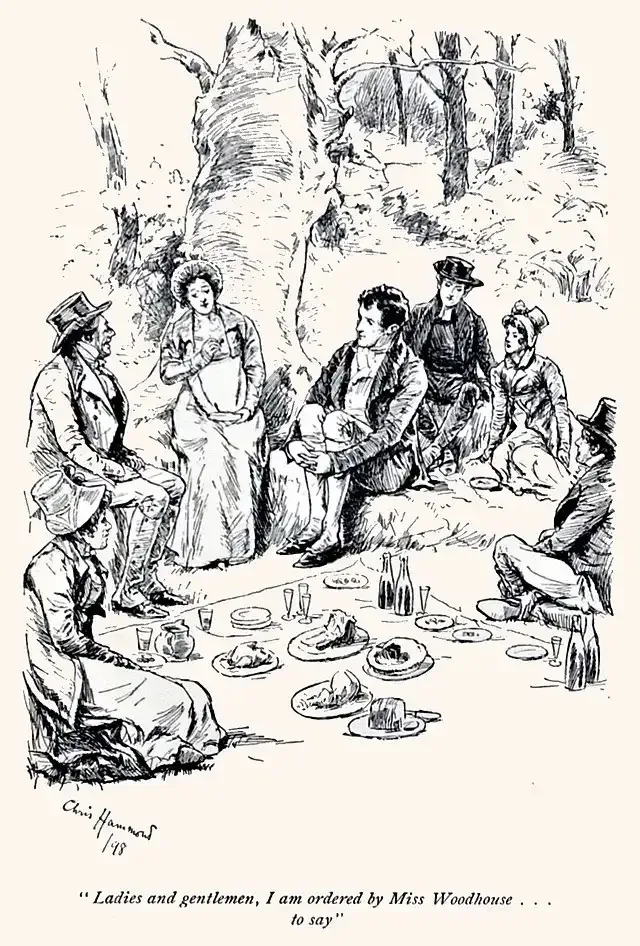 Il picnic in epoca regency
